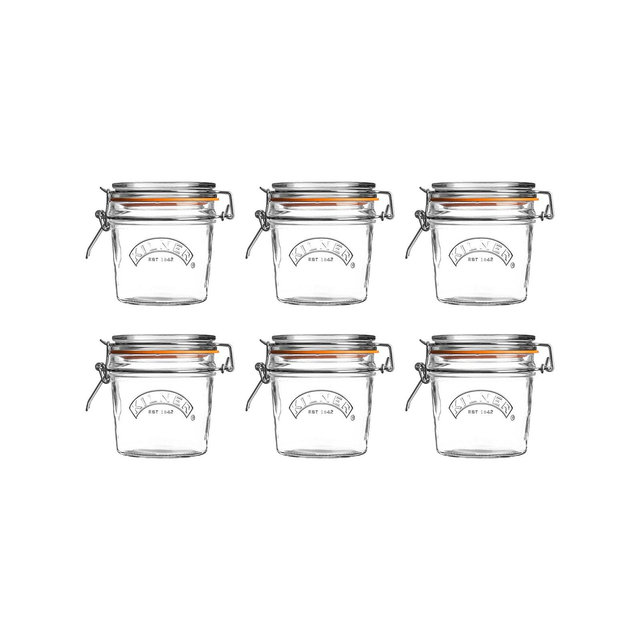 Kilner Round Clip Top Jar 12 oz, Set of 6