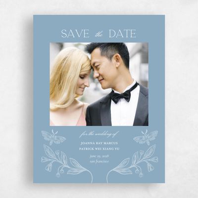Dusty Blue Wedding Save the Date - Gaspard Photo