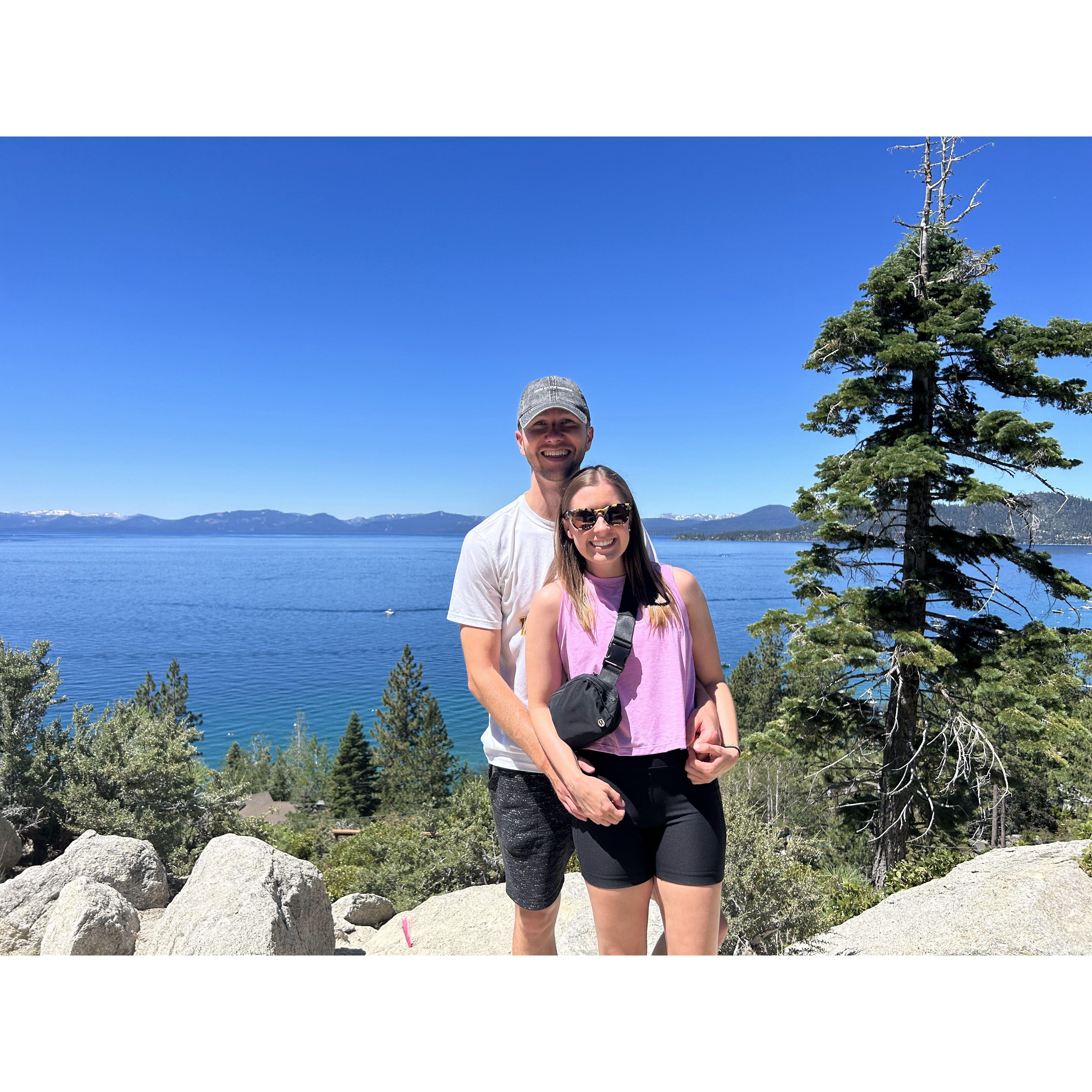Lake Tahoe the day before proposing!