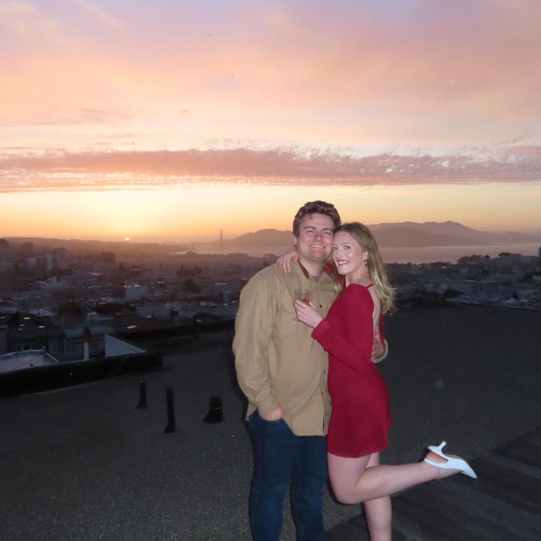 Becca turns 24 looking over SF.