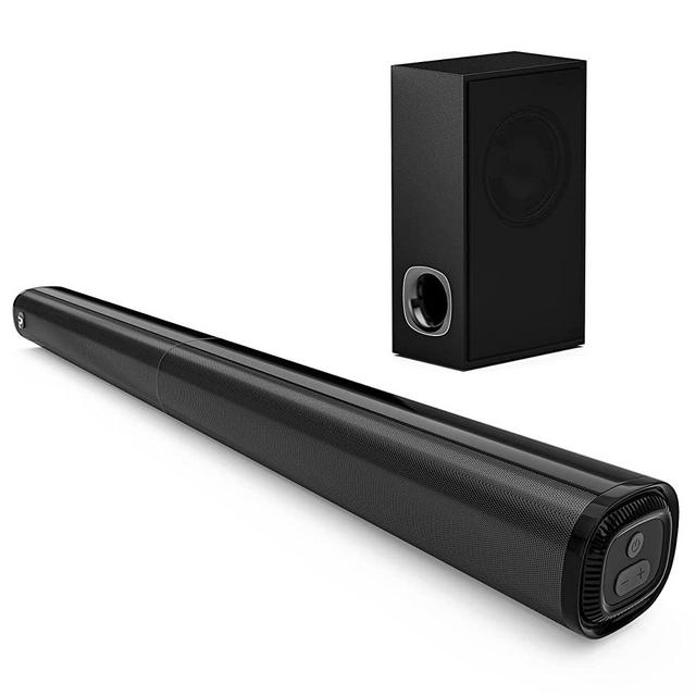 Sound Bar for TV, PHEANOO 2.1 CH Soundbar with Subwoofer, HDMI(ARC)/Bluetooth 5.0/Optical/AUX Connectivity – D5, 200W