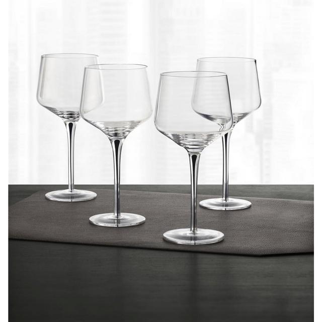 Hotel Collection Set of 4 Black-Cased Stem Wine Glasses, Created for Macy's