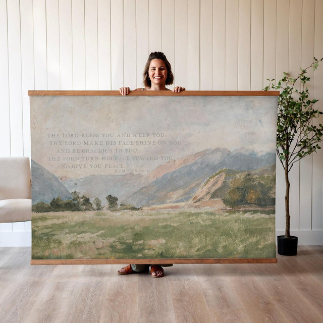 The Blessing Canvas Art | Bless The Lord Wall Decor | Bible Verse Wall Art | Christian Wall Art | May The Lord Bless You And Keep You | 570