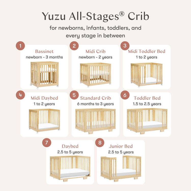 Babyletto, Yuzu 8-in-1 Convertible Crib with All-Stages Conversion