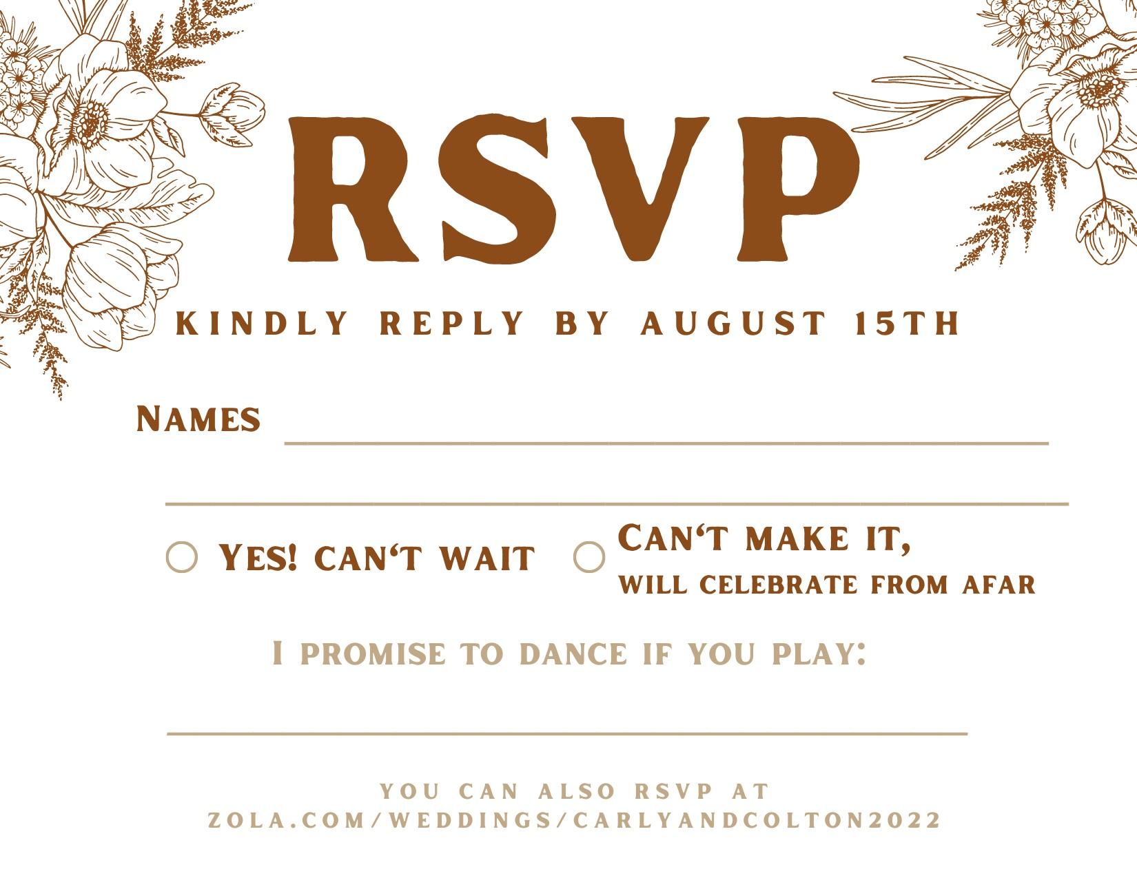 The Wedding Website of Carly Oliver and Colton Hillman