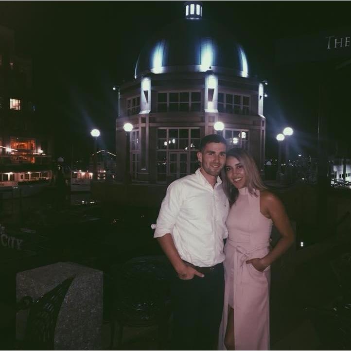 This photo was taken at the Boston Harbor hotel 1 year after Uros asked Isabella to be his girlfriend