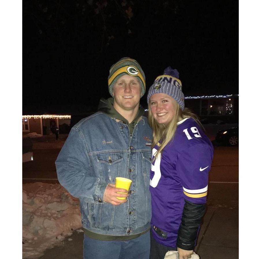 Packer/Viking game at Lambeau Field in Green Bay, WI