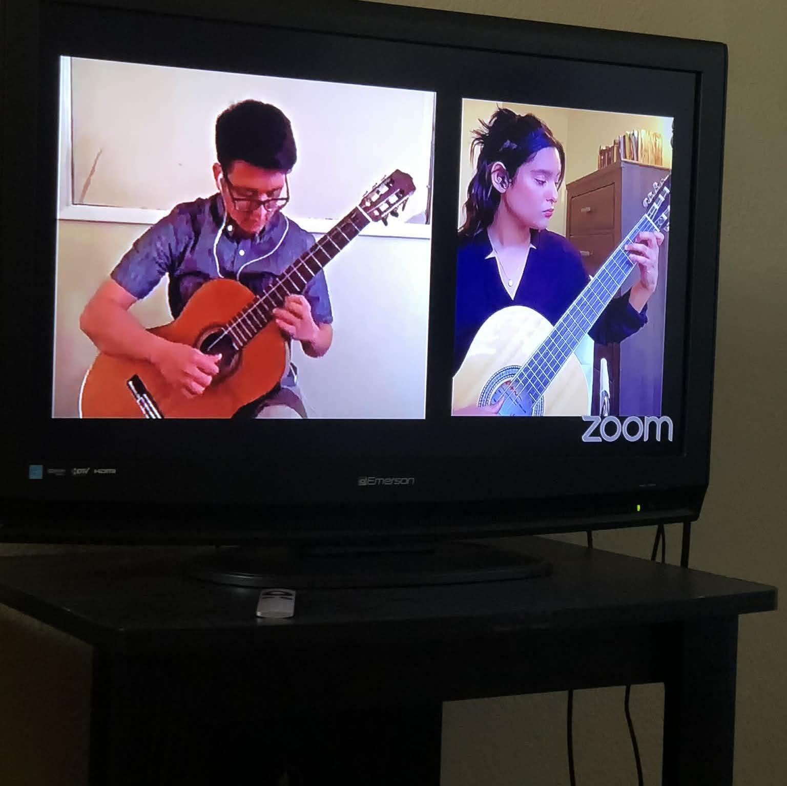 Classical guitar ensemble days - COVID Zoom performance together!