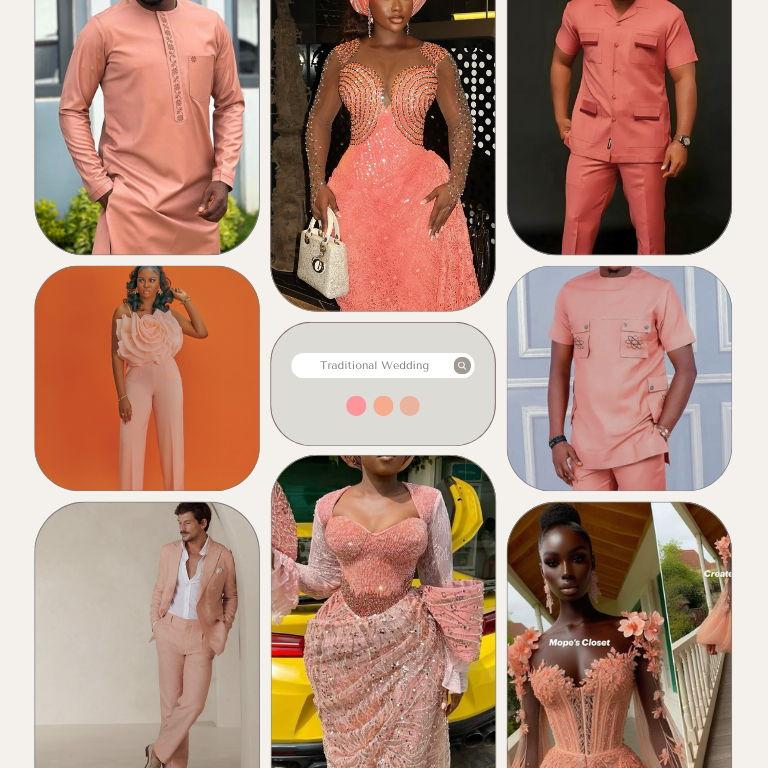 Peach Outfits, White Alternative.