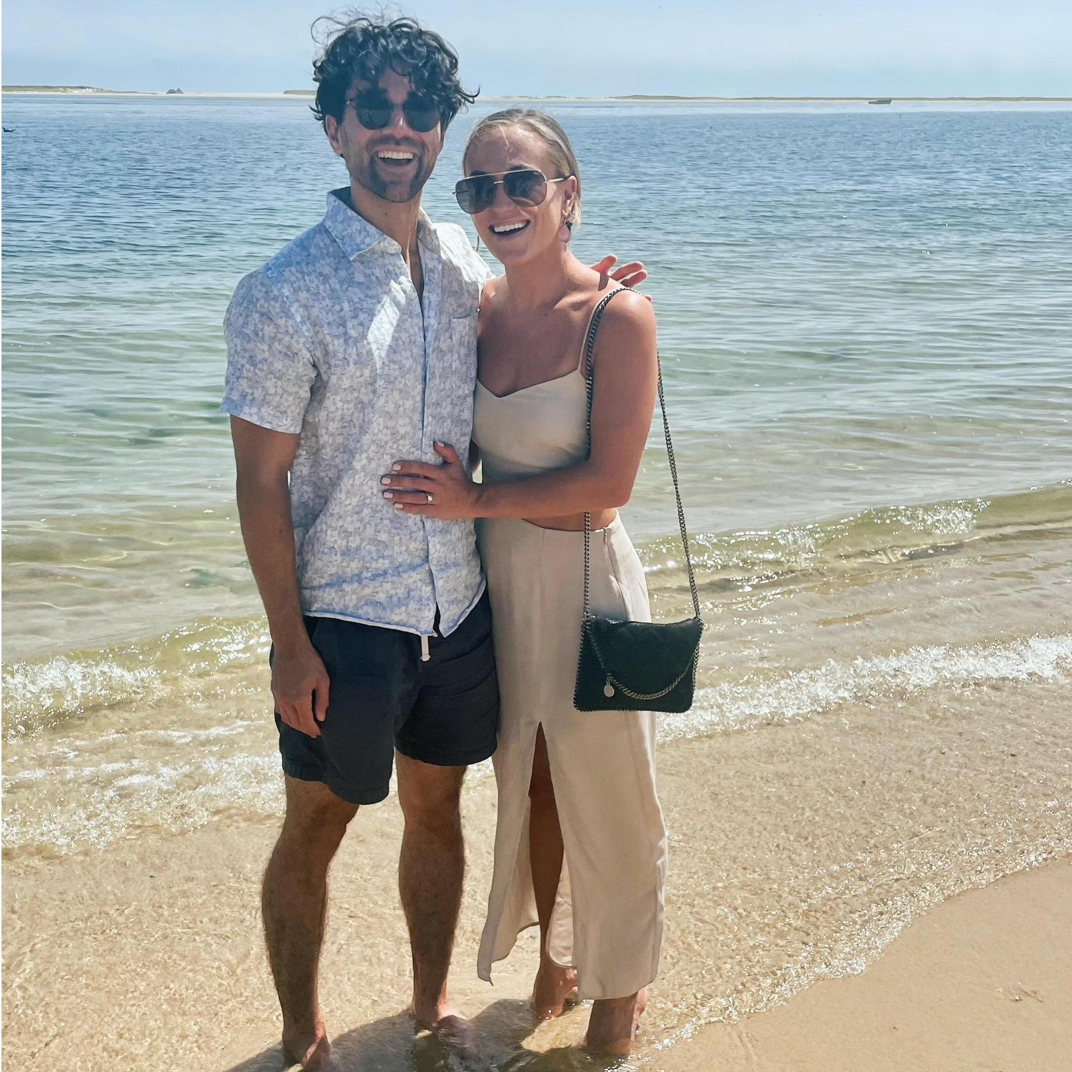 Exploring the beaches of Chatham, Cape Cod on vacation.