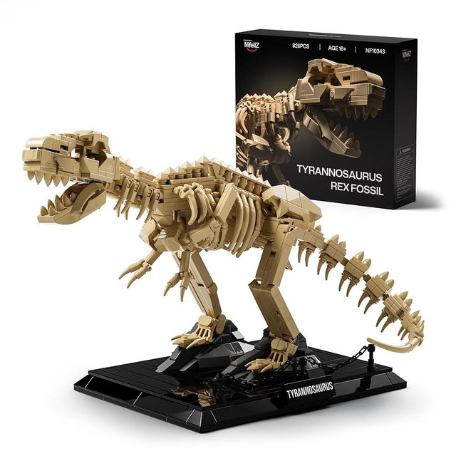Nifeliz T. Rex Fossils Model Building Set, Tyrannosaurus Rex Dinosaur Skeleton Building Set for Adults, Ideal Gift for Fossils Lovers (826 PCS, NF10343)