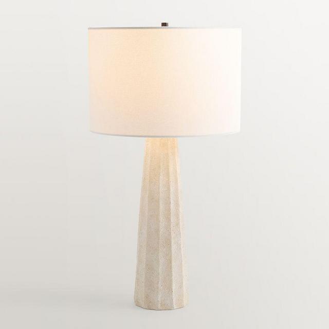 Anders Ceramic 27" Table Lamp, Rustic White