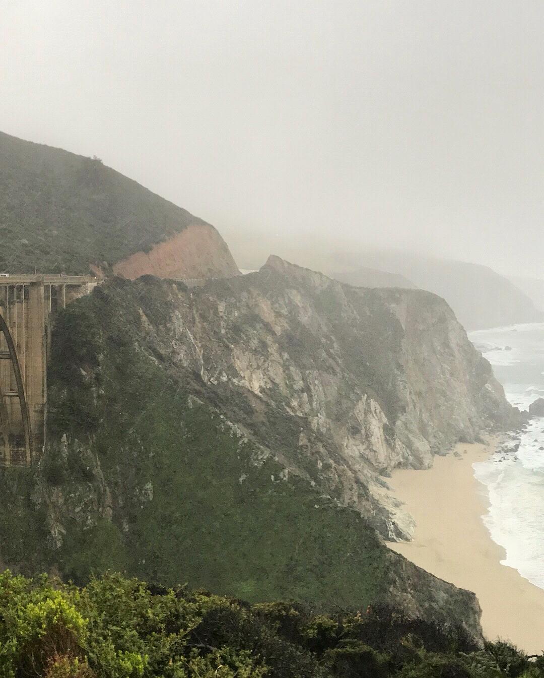 Bixby Bridge on the coast of CA. This is where we got engaged! Driving from Washington to LA for our next travel assignment. March 1, 2018.