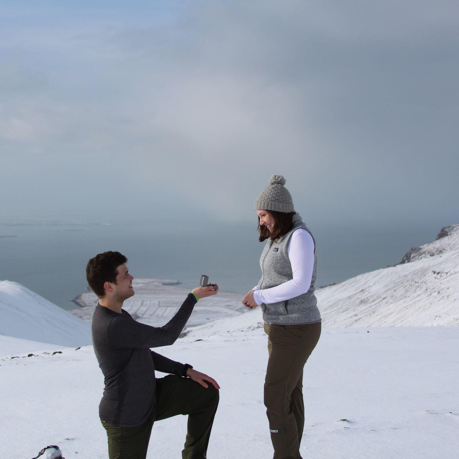 Engagement on Mt. Esja in Iceland, March 5th, 2025