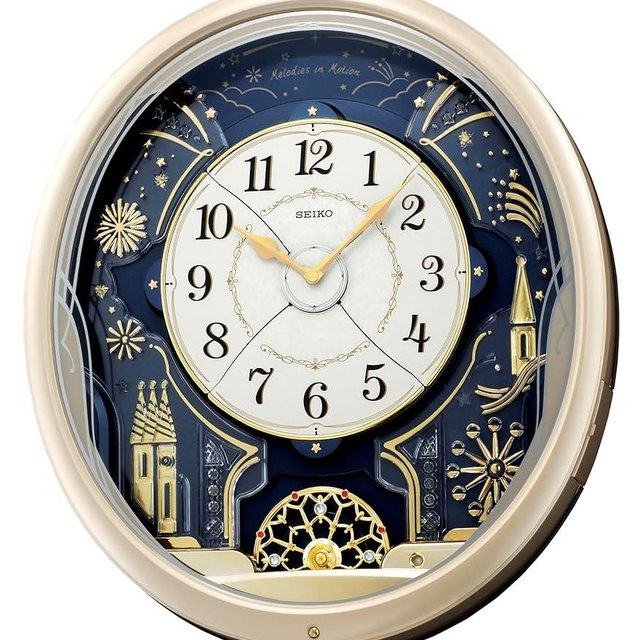 SEIKO Melodies in Motion Wall Clock, Starry Night