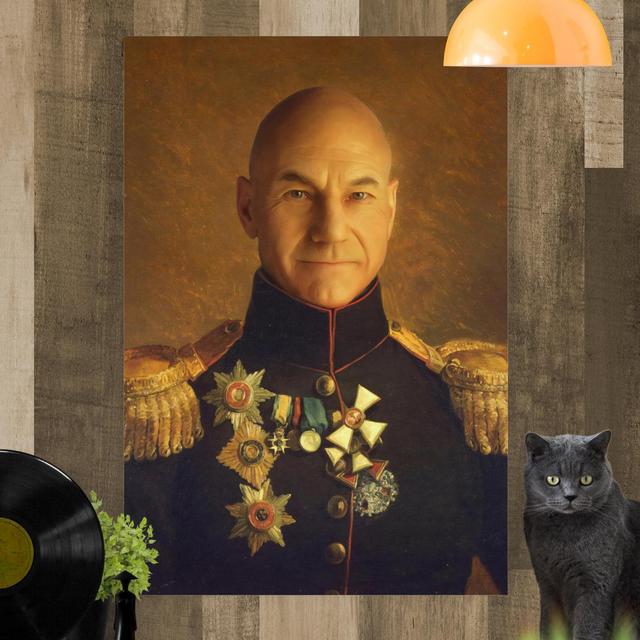 Patrick Stewart Historical Portrait Limited Edition Artwork Framed Canvas Print