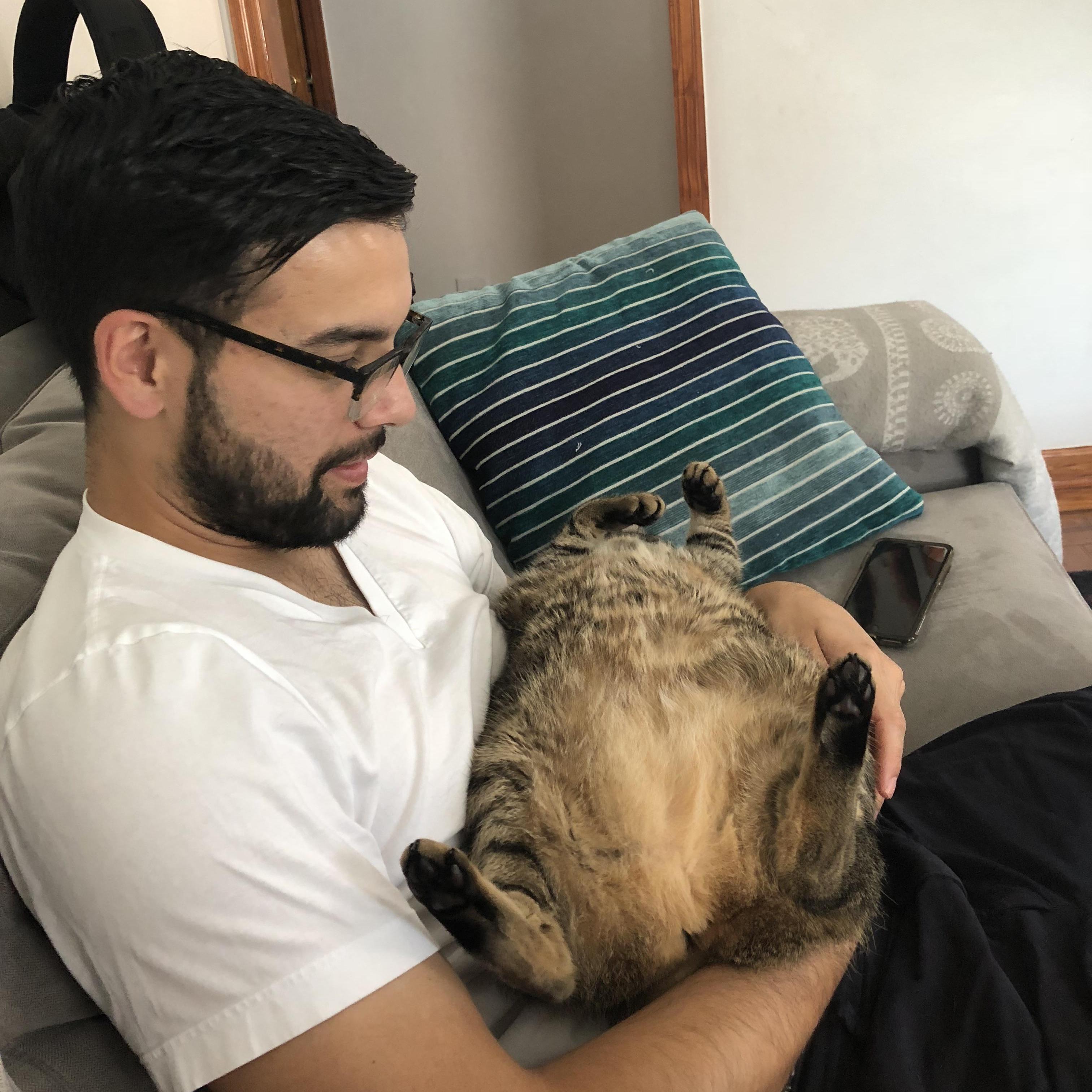 Not to be mistaken for a loaf of bread - no that's our fat fur baby Nala. This is how she prefers to lounge. You do you girl!