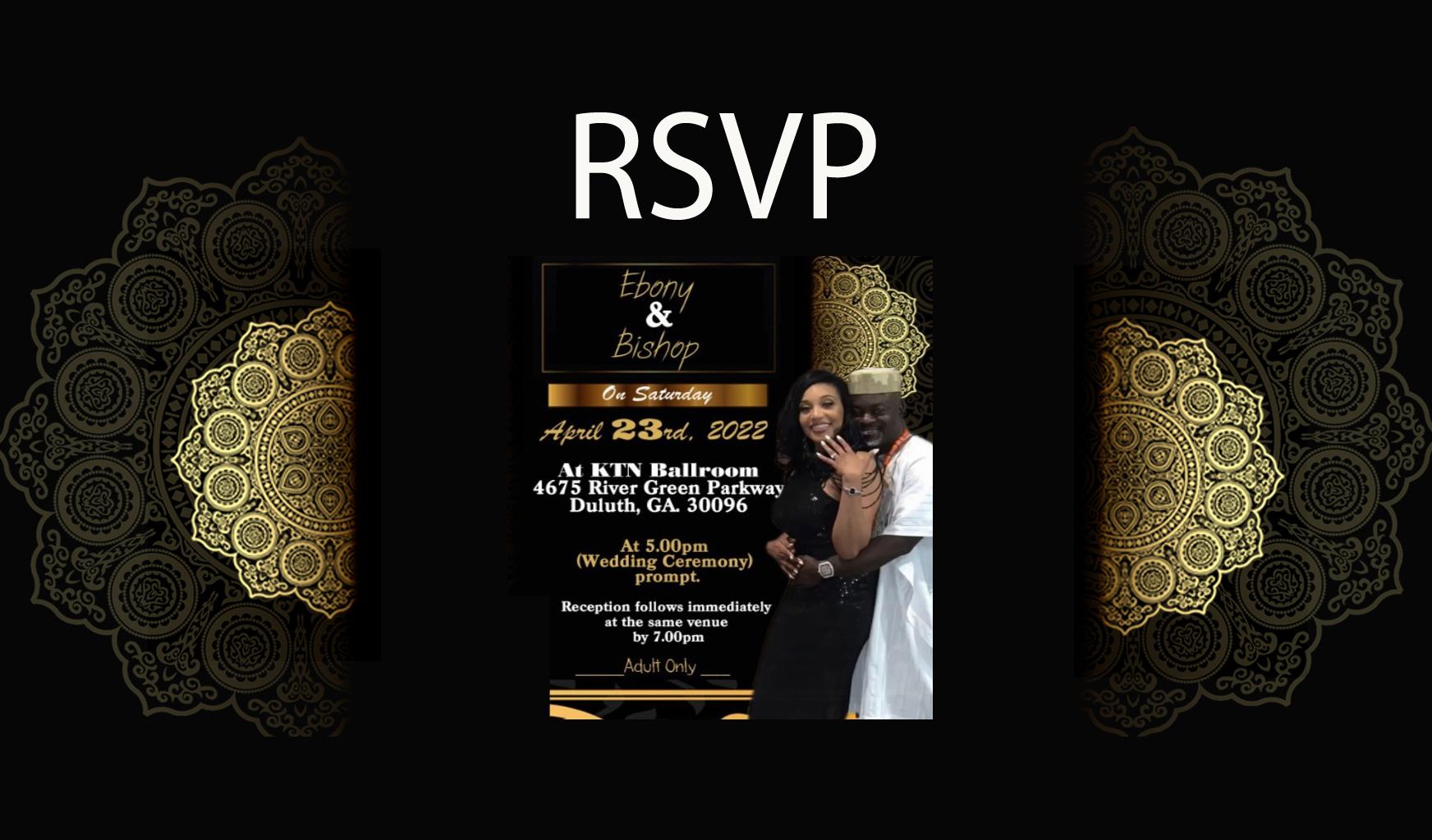 The Wedding Website of Ebony Marbury and Bishop Adejube