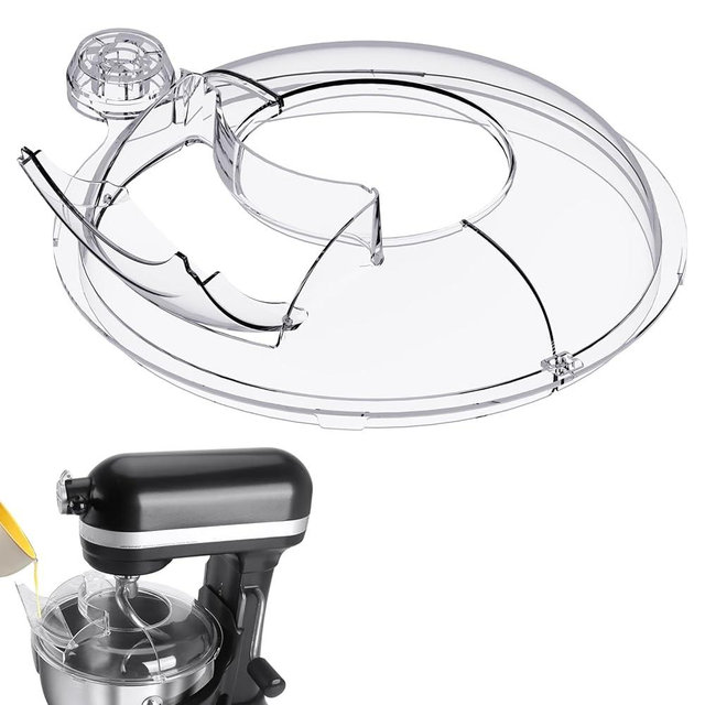 Pouring Shield for Kitchen aid Bowl Lift 6-7 Qt Stand Mixer Stainless Steel (Only) Pouring Shield for kitchenaid,Splatter Guard with Removable Pour Spout for Kitchen aid Accessories and Attachments