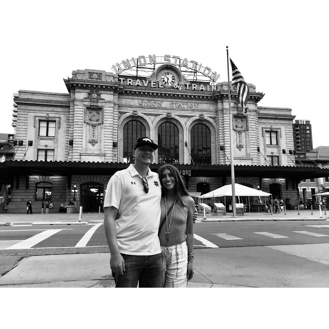 Outside Union Station in Denver, CO