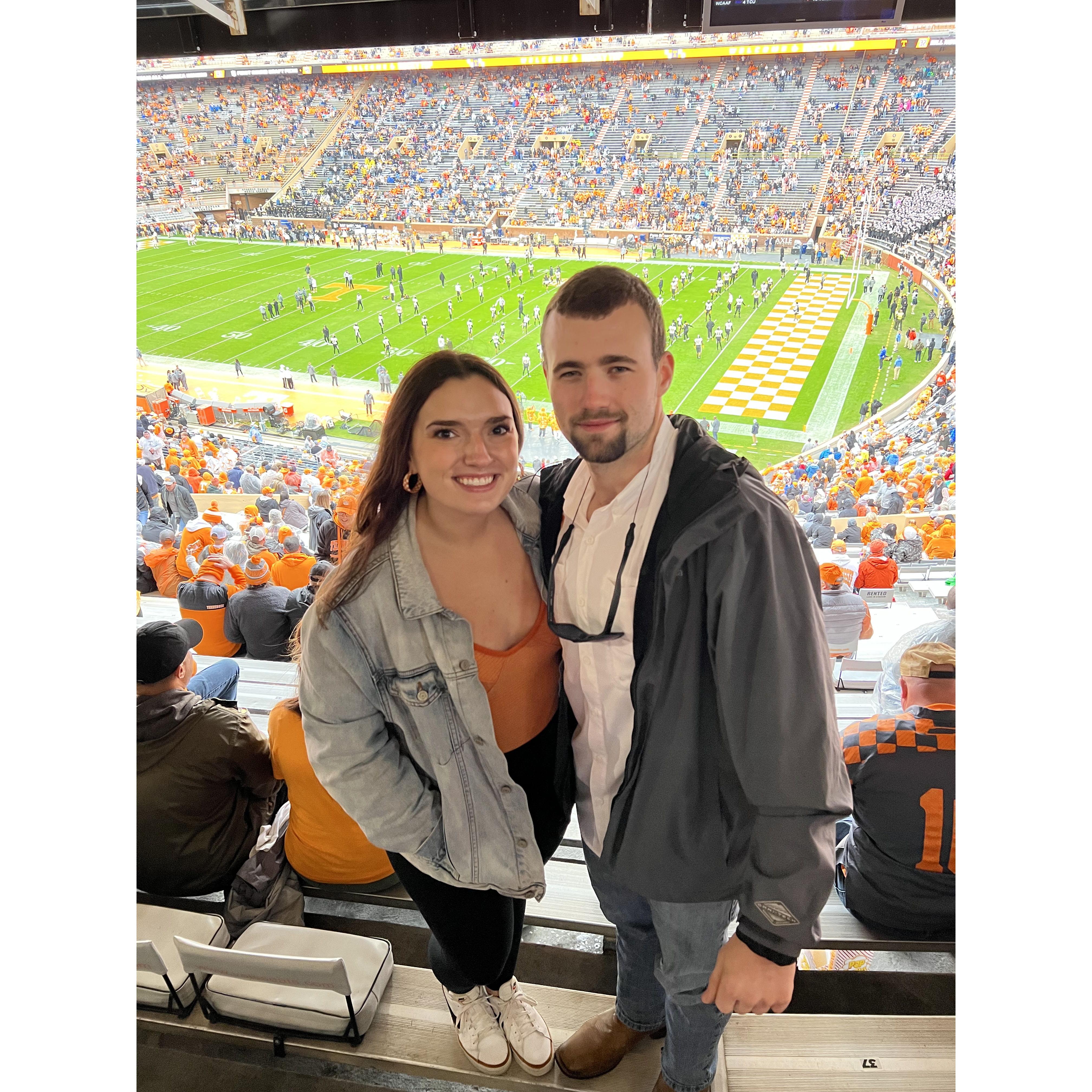Hayley's first Tennessee Football game