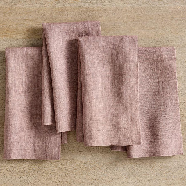 Mason Oversized Linen Napkins, Set of 4 - Thistle