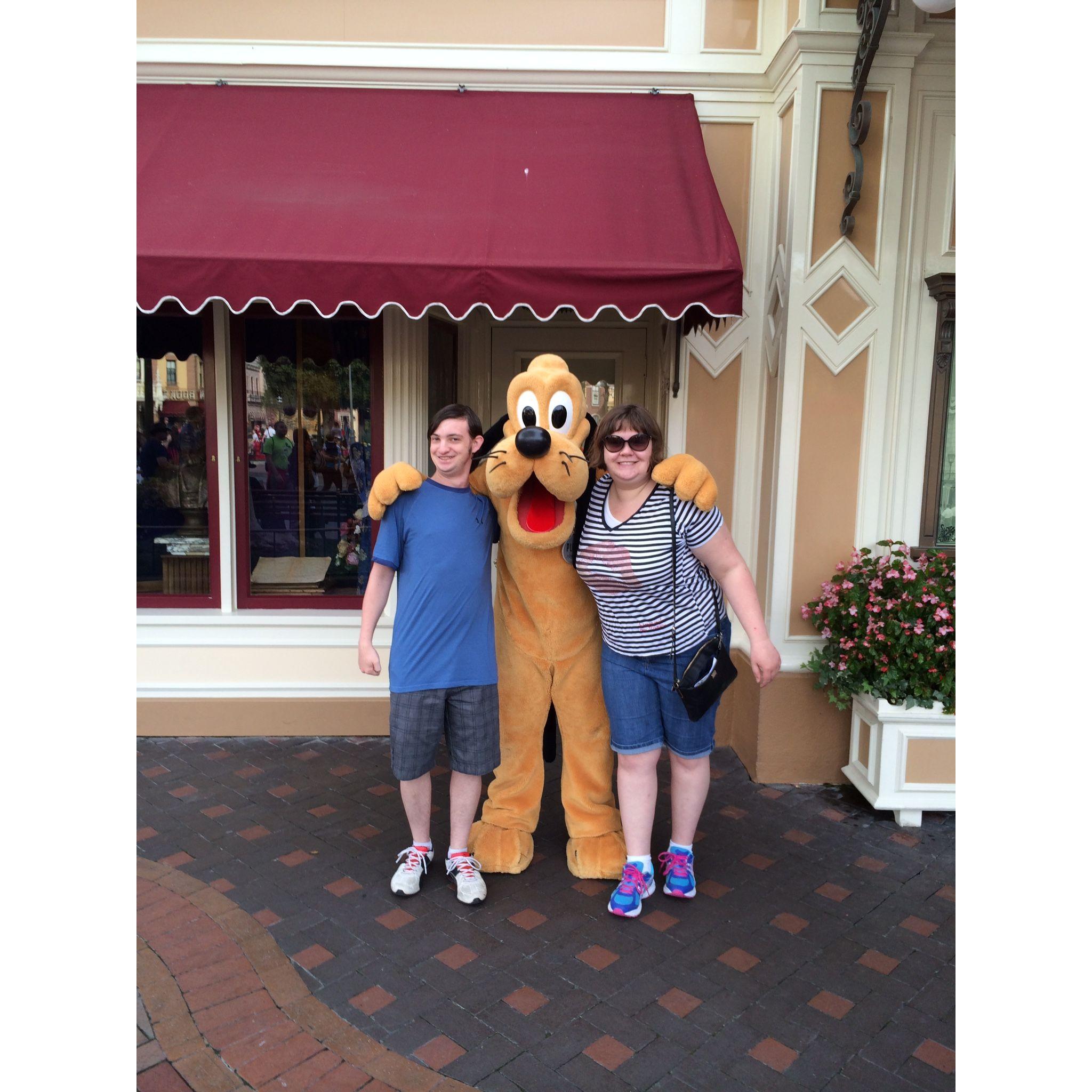 Picture with an old friend at Disneyland!
