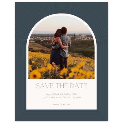 Navy Blue Wedding Digital Save the Date - Majestic Photo