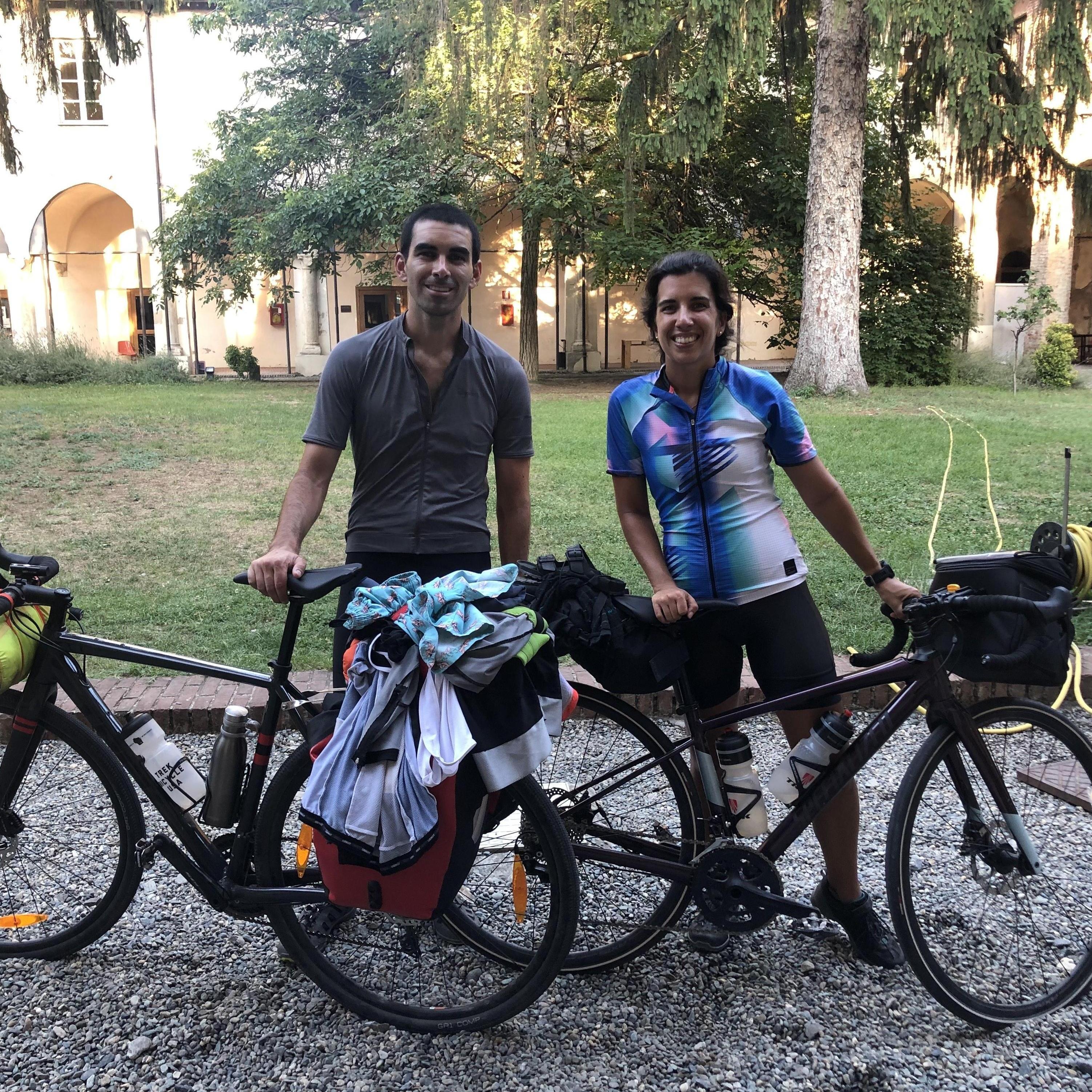 During our bikepacking trip in Alexandria, Italy