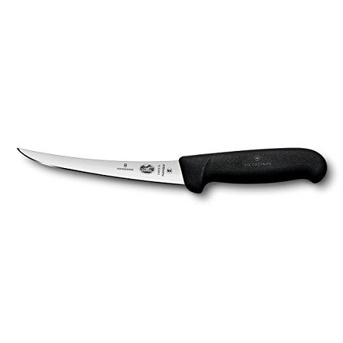 Victorinox Swiss Army Cutlery Fibrox Pro Curved Boning Knife, Flexible Blade, 6-Inch