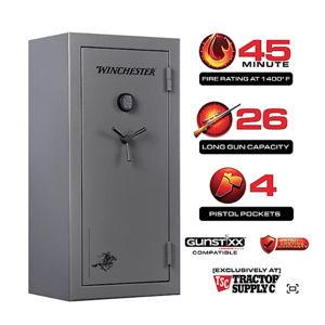 Winchester Safes 26 Long Gun 18.4 cu. ft. Electronic Lock Gun Safe, 45 Min. Fire Rating, Slate at Tractor Supply Co
