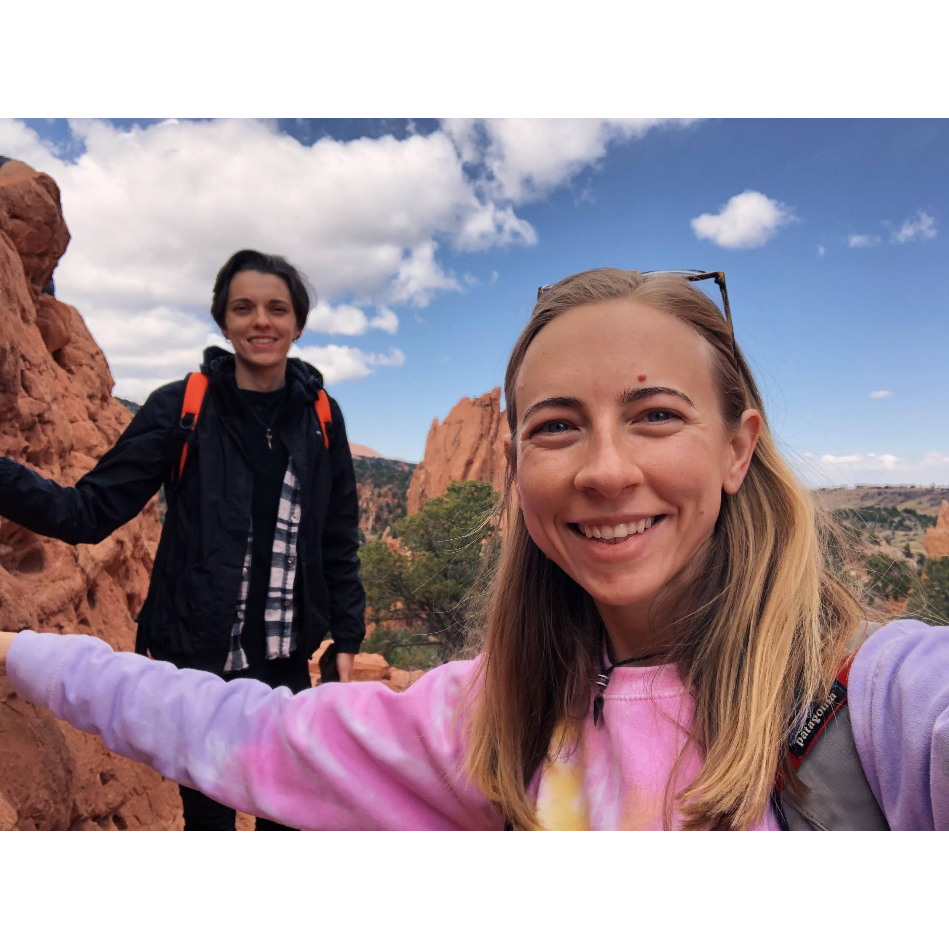 Walking around Garden of the Gods in Colorado Springs, Spring 2021