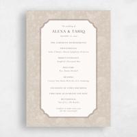 Brown Wedding Program - Kerenza