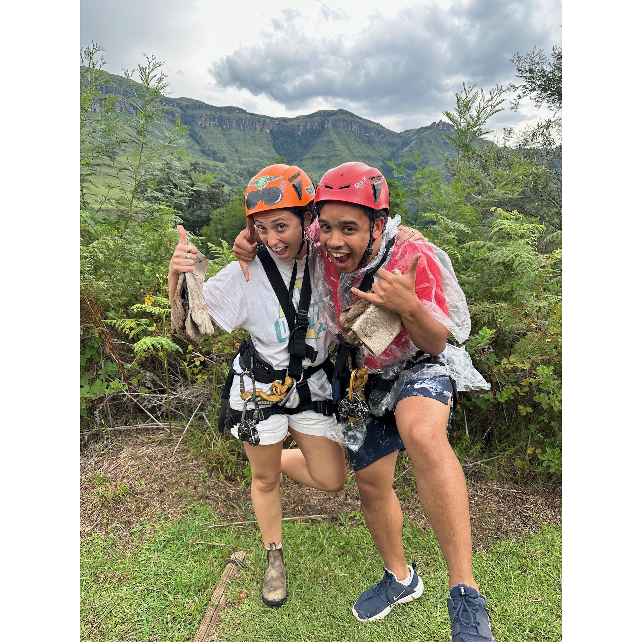 Took our team to zip lining in SA... Such a fun day