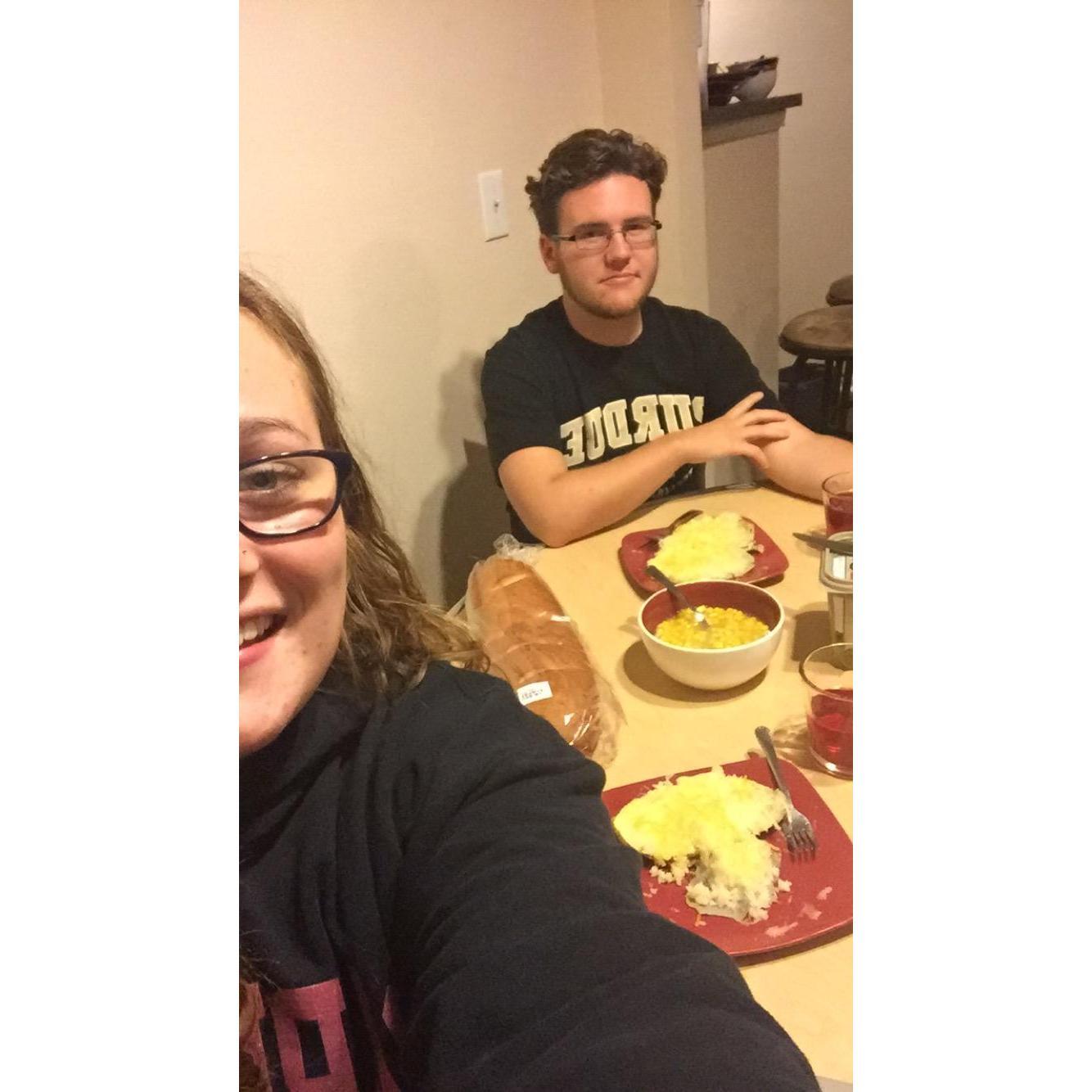 First meal made together