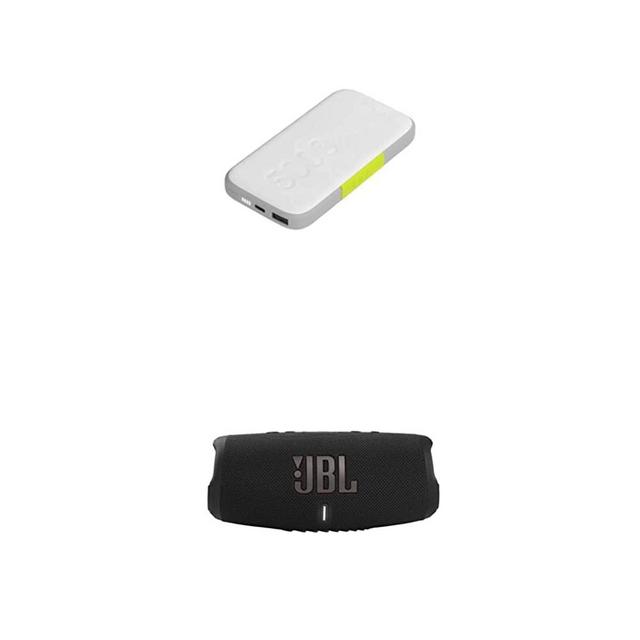 JBL Charge 5 - Portable Bluetooth Speaker with IP67 Waterproof and USB Charge Out and InfinityLab InstantGo 5000mAh Wireless Power Bank
