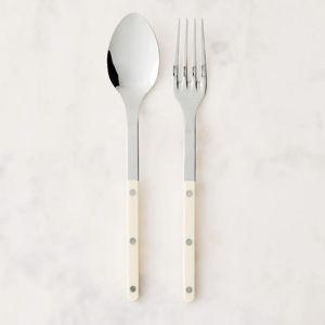 Sabre Bistrot Shiny-Finish Serving Set, Stainless Steel in Ivory