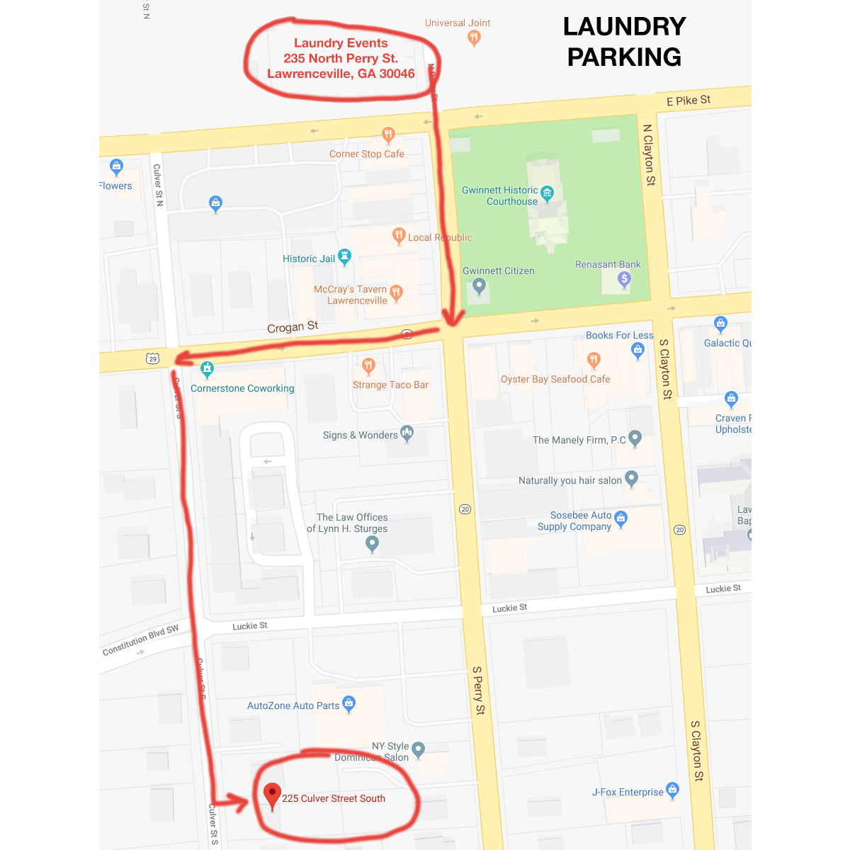 LAUNDRY PARKING