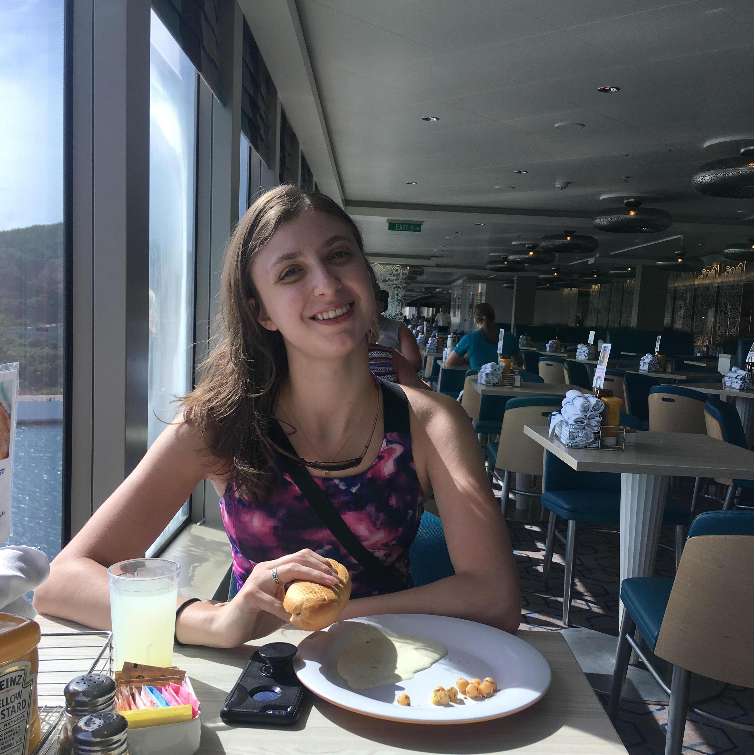 Ported in the Bahamas.  But look at this unlimited food!!