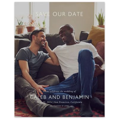 Lightest Green Wedding Digital Save the Date - Anacostia Photo