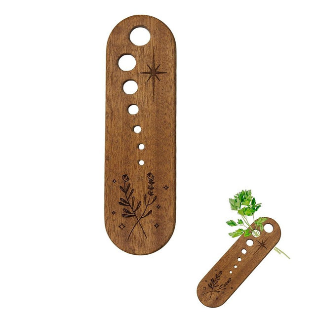 Wooden Vegetable Leaf Separator, Pottery Herb Stripper Tool Supplies, Fun Kitchen Gadgets, Exquisite Herb Stripper Bowl Gifts for the Kitchen Suitable for Home Use & Chefs