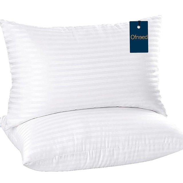 Bed Pillows for Sleeping, Cotton Breathable Cover, Hotel Collection, King Set of 2, Cooling Hotel Quality, Down Alternative for Side and Back Sleepers, Super Soft, Fluffy Pillows for Bed, 20" x 36"