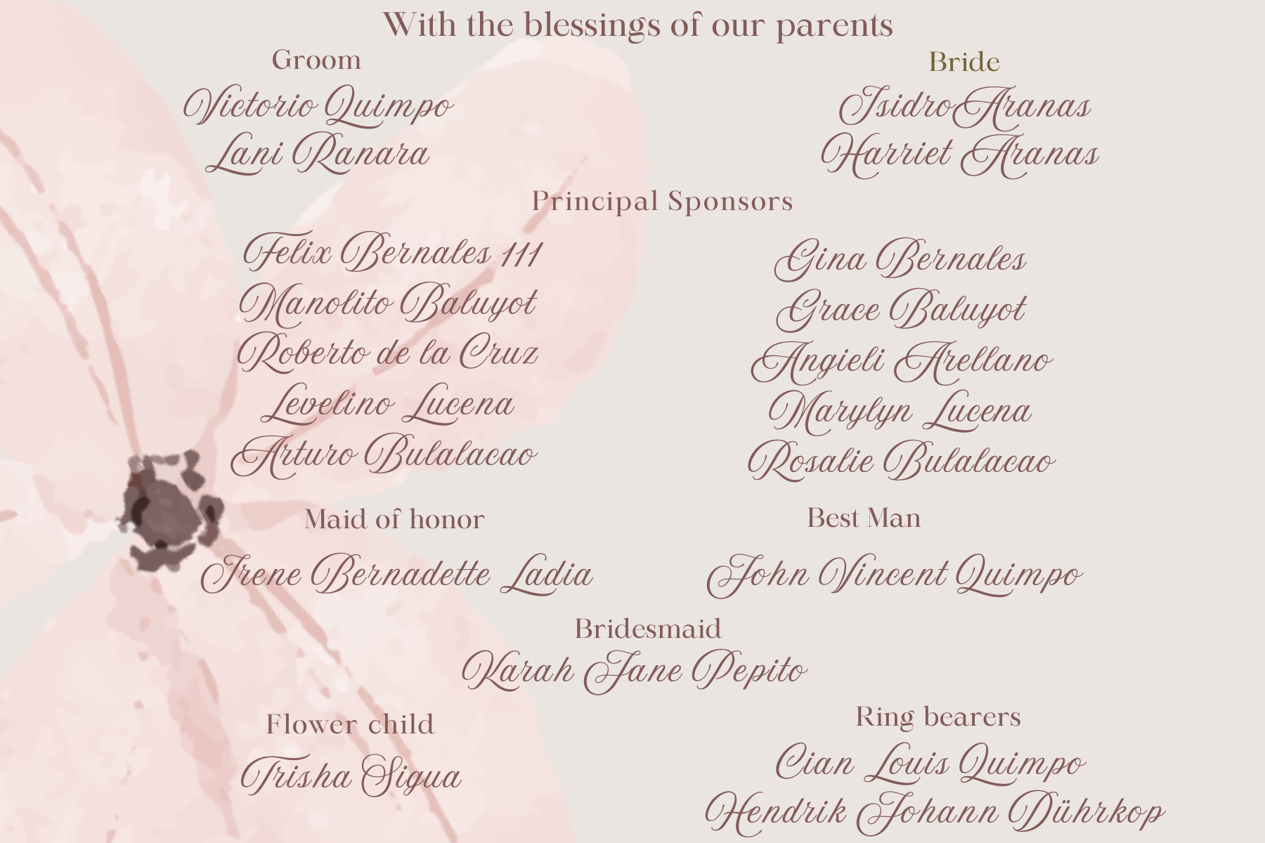The Wedding Website of Clemerry Aranas and Christian Quimpo