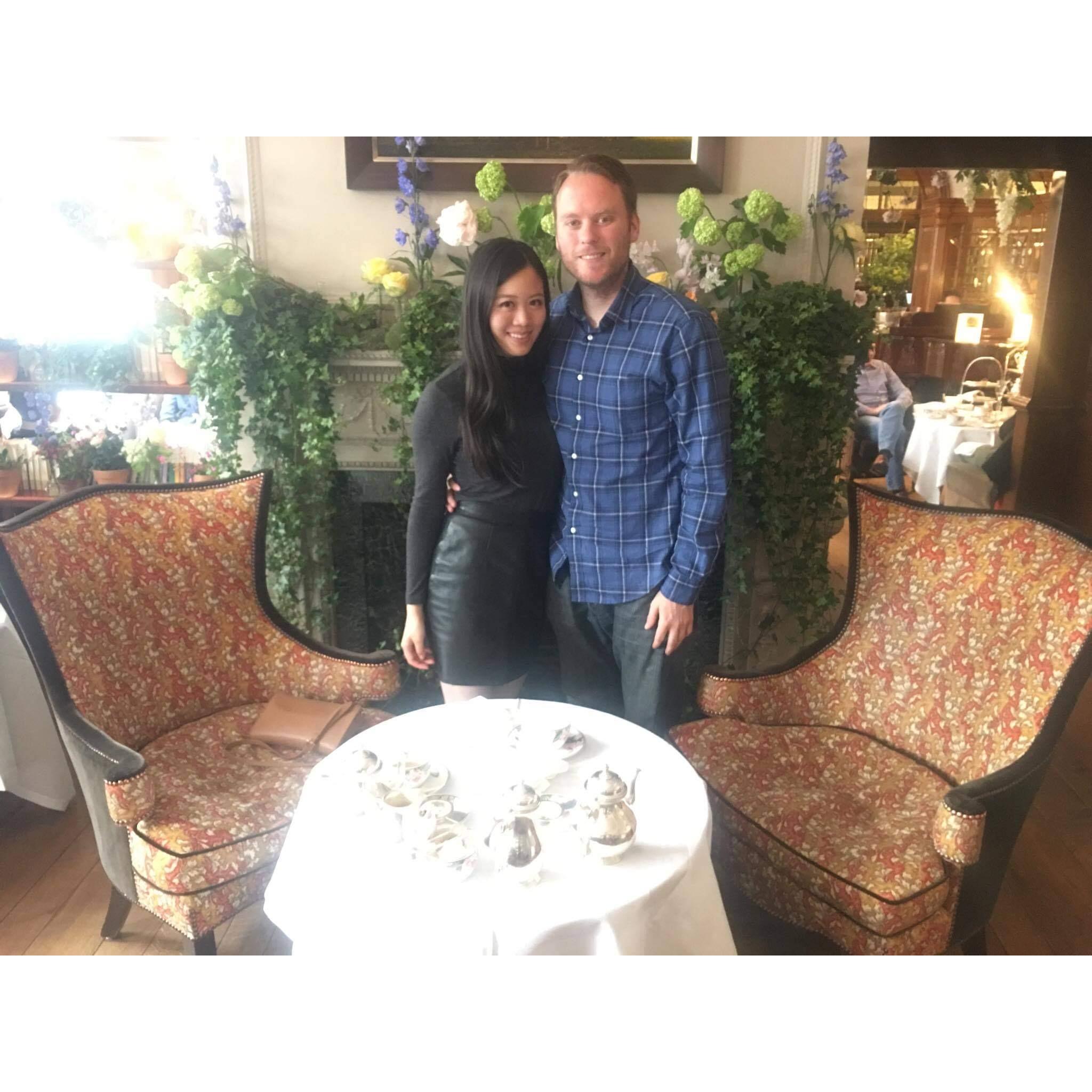 Having afternoon tea in London!