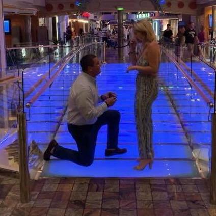 The night he popped the question!