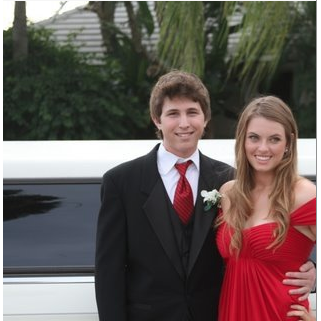 Josh's 11th grade prom: where it all started. I convinced him that we were dating in that white limo.