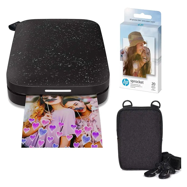 HP Sprocket Portable 2x3" Instant Photo Printer and Zink Photo Paper Bundle