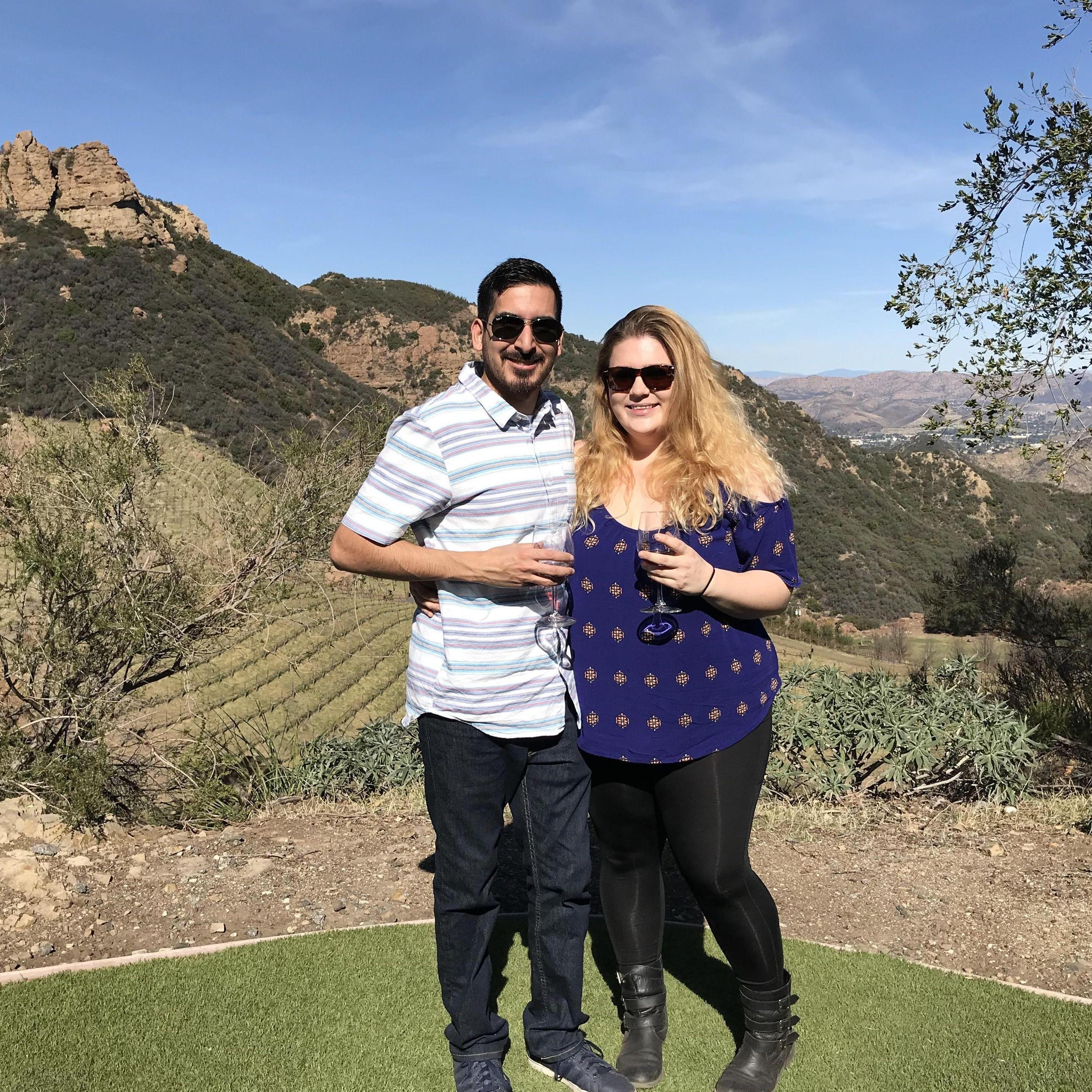 or on top of a mountain in Malibu