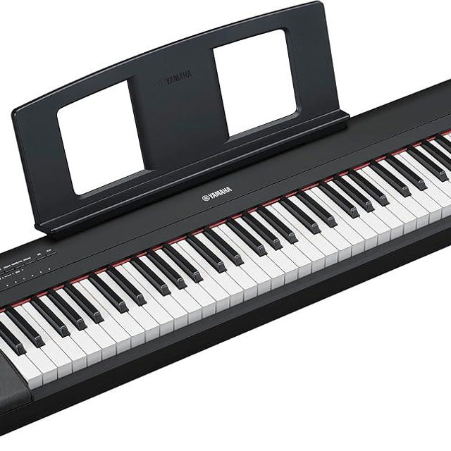 Yamaha Piaggero 61-Key Ultra-Portable Digital Piano, Touch Sensitive Keys, Metronome, Recording Function, Black NP15B
