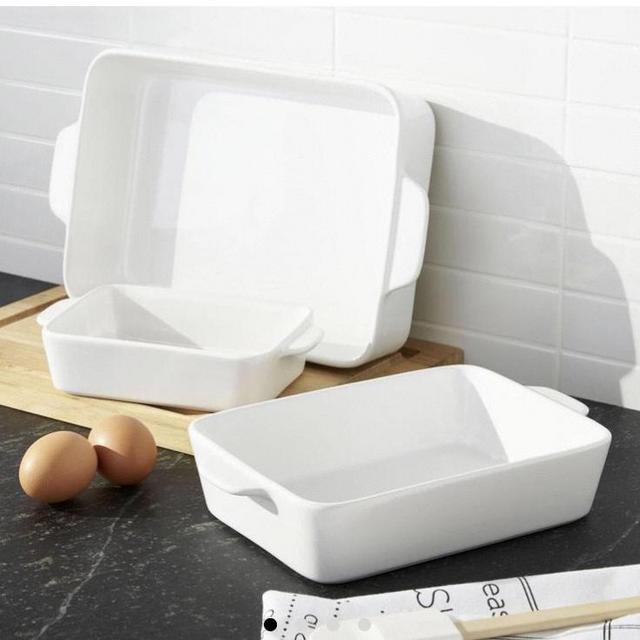 Crate and Barrel - set of three baking dishes